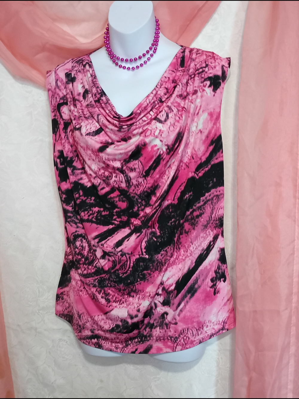 🌺BUNDLE ONLY🌺 Pink Marble Print Sleeveless Top - Brand